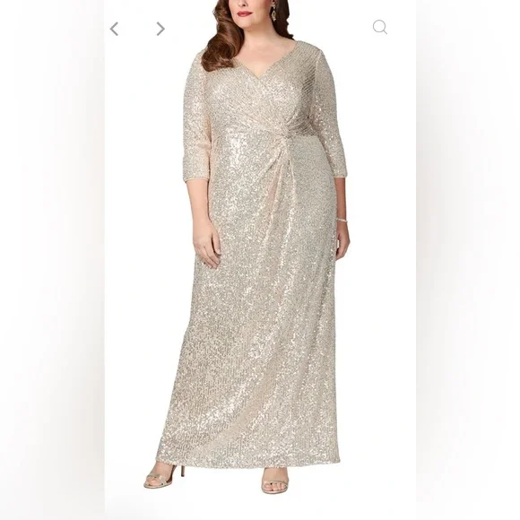 green emerald velvet dress Alex Evenings 81122532 main image 1